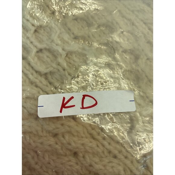 VTG Arranmore Irish Wool fisherman Sweater Ivory‎ Chunkly knit Mens LG - Picture 7 of 7